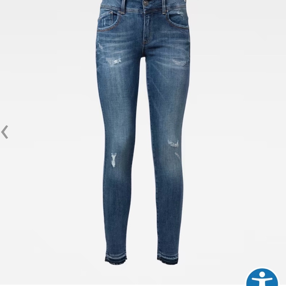 G-Star Light Blue Distressed Boyfriend Jeans